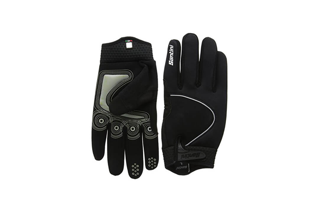 GLOVES SANTINI WINTER SP593WINSTUDI SILICON GEL BK XL Polys Bikes